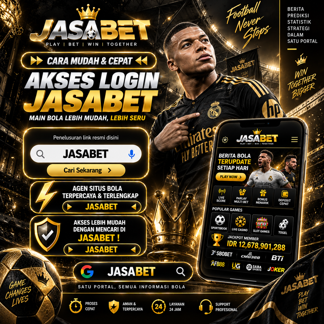 Banner JASABET Black Gold